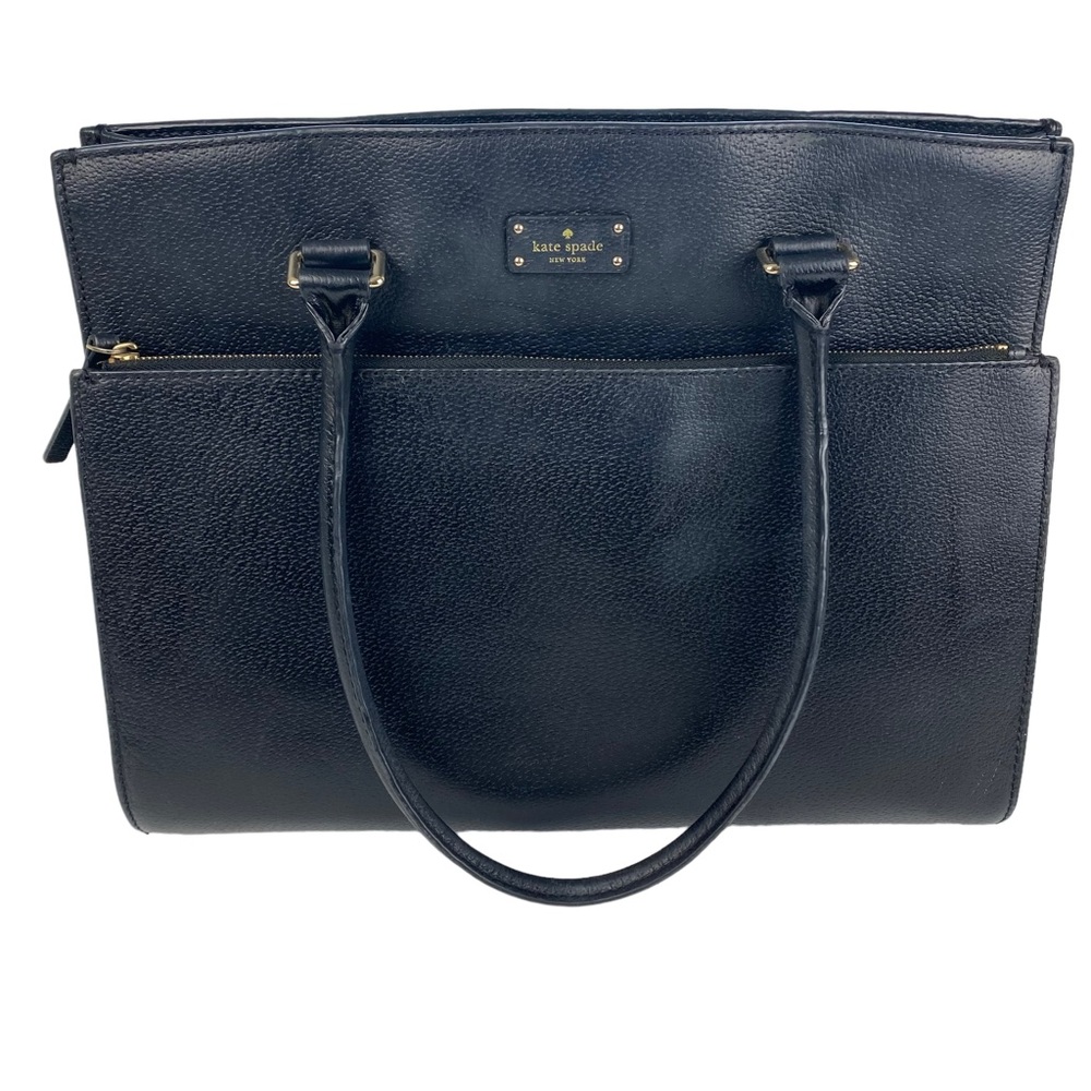 Kate Spade Maeve Grove Street Tote Handbag Pebbled Black Leather